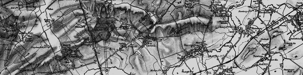 Old map of Orwell in 1896