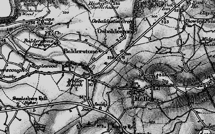 Old map of Osbaldeston in 1896