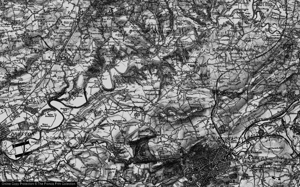 Old Map of Osbaldeston Green, 1896 in 1896