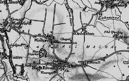 Old map of Osbaston in 1899