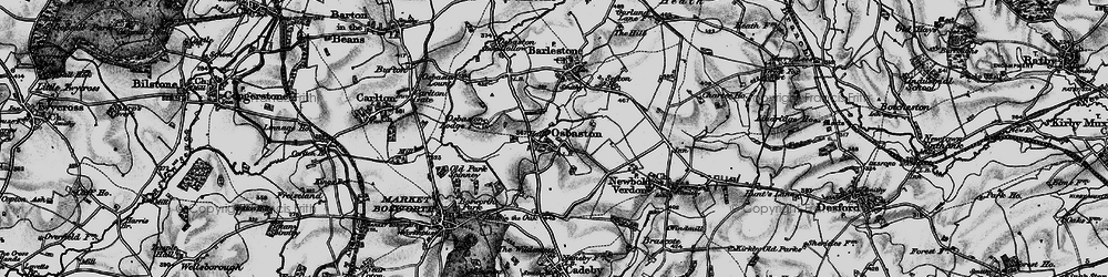 Old map of Osbaston in 1899