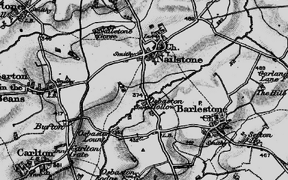 Old map of Osbaston Hollow in 1895