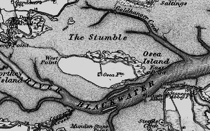 Old map of Osea Island in 1895