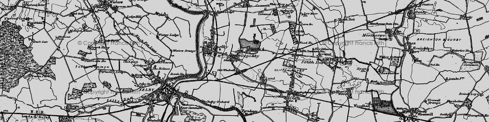 Old map of Osgodby in 1895