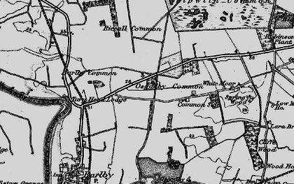 Old map of Riccall Common in 1898