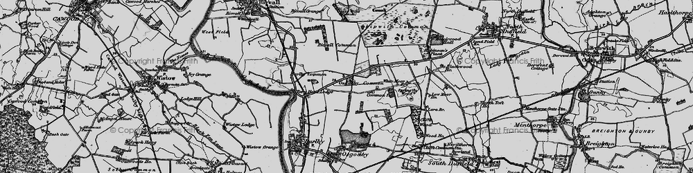 Old map of Riccall Common in 1898