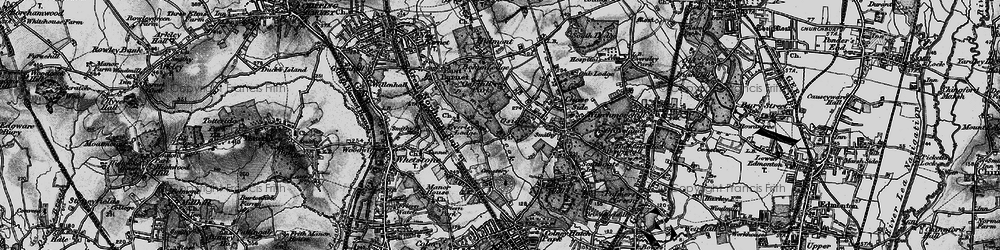 Old map of Osidge in 1896