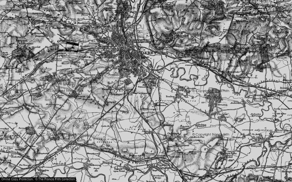 Old Map of Osmaston, 1895 in 1895