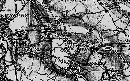 Old map of Ossett Street Side in 1896