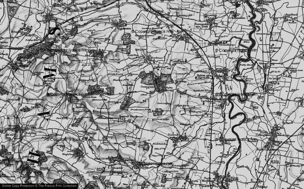 Old Map of Historic Map covering Broadwaters Wood in 1899