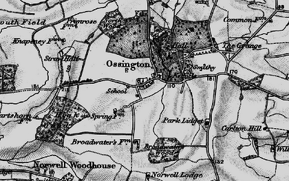 Old map of Broadwaters Wood in 1899