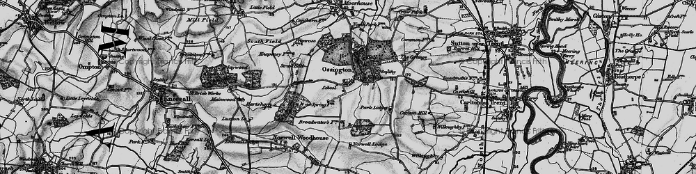 Old map of Ossington in 1899