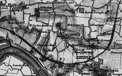 Old map of Ostend in 1895