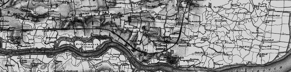 Old map of Ostend in 1895