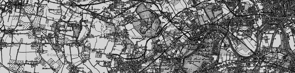 Old map of Osterley in 1896