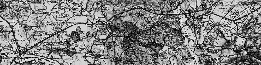 Old map of Oteley in 1897