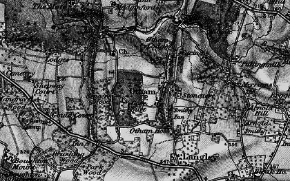 Old map of Otham in 1895