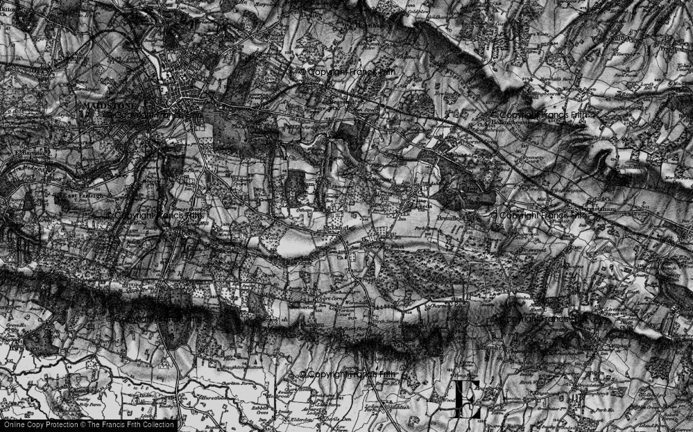 Old Map of Otham Hole, 1895 in 1895