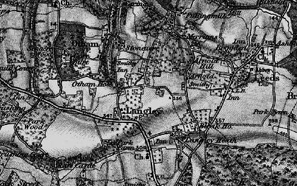 Old map of Otham Hole in 1895