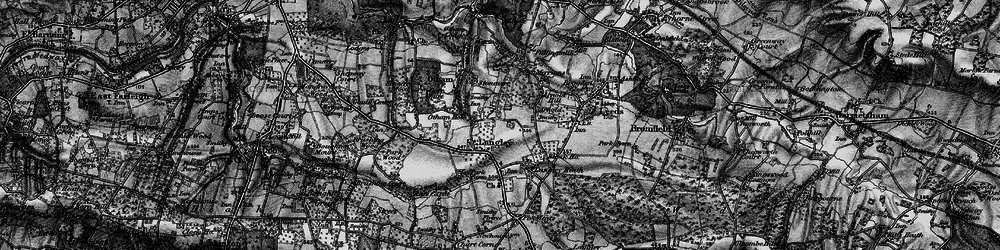 Old map of Otham Hole in 1895