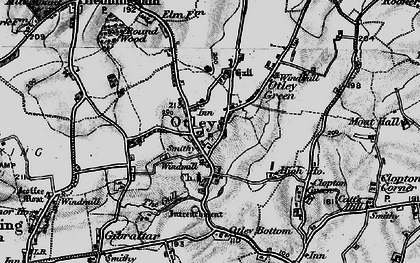 Old map of Otley in 1898