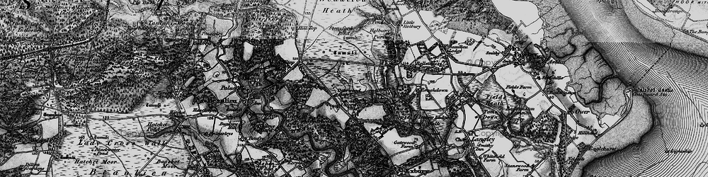 Old map of Otterwood in 1895