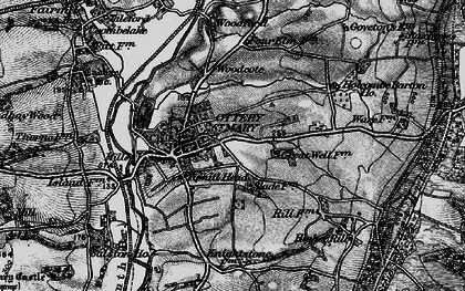 Old map of Ottery St Mary in 1898