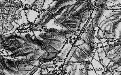 Old map of Ottinge in 1895