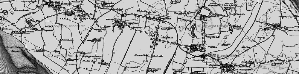 Old map of Ottringham in 1895