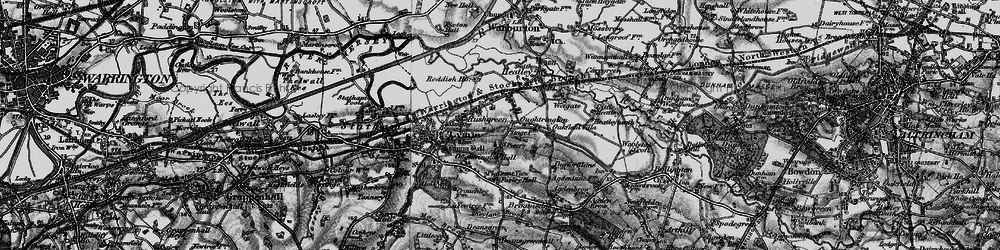 Old map of Oughtrington in 1896