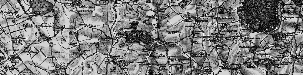 Old map of Ousden in 1898