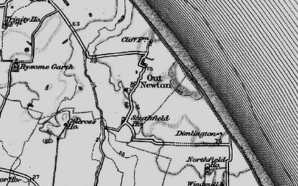 Old map of Out Newton in 1895