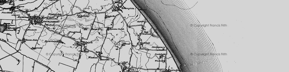 Old map of Out Newton in 1895