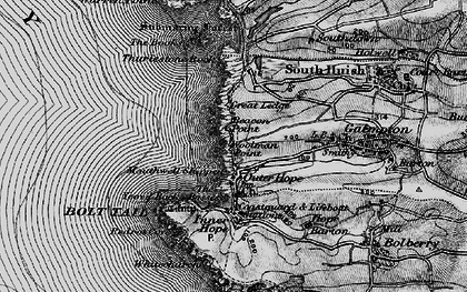 Old map of Thurlestone Rock in 1897