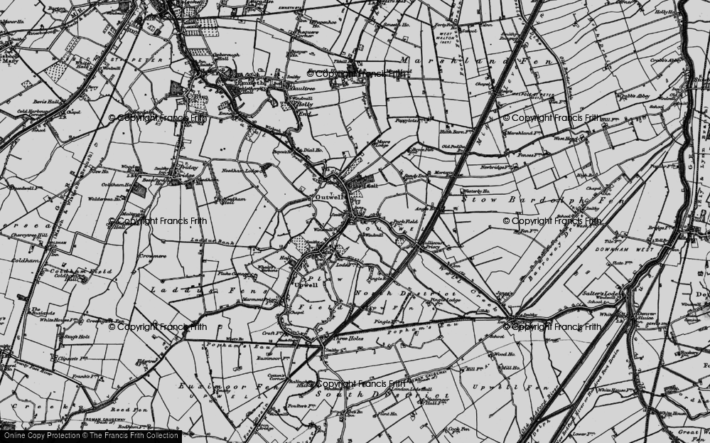 Old Map of Outwell, 1898 in 1898