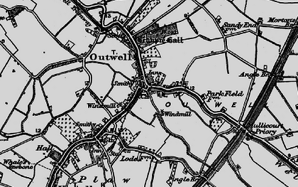 Old map of Outwell in 1898