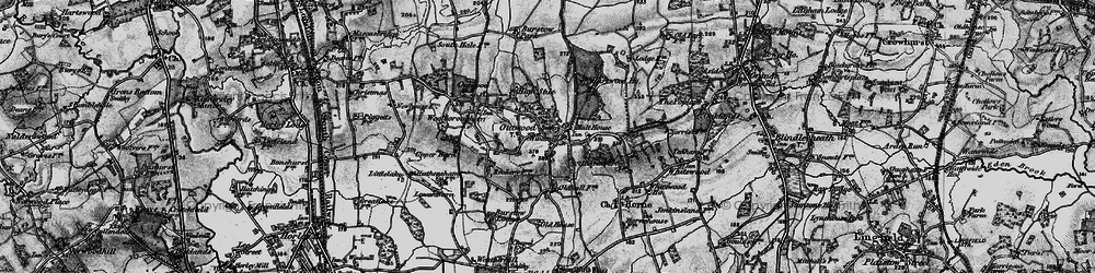 Old map of Outwood in 1895