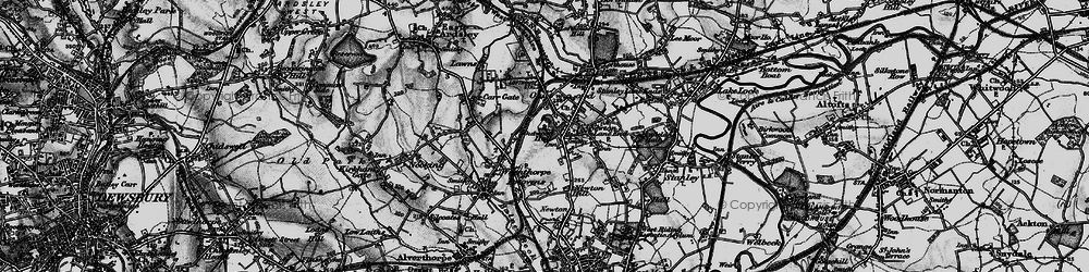 Old map of Outwood in 1896