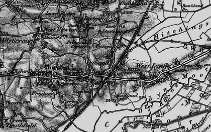 Old map of Outwood in 1898
