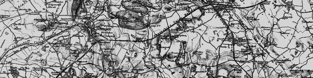 Old map of Outwoods in 1897