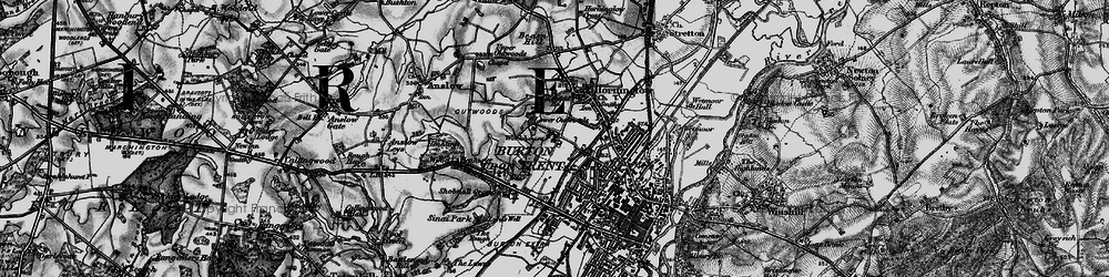 Old map of Outwoods in 1898