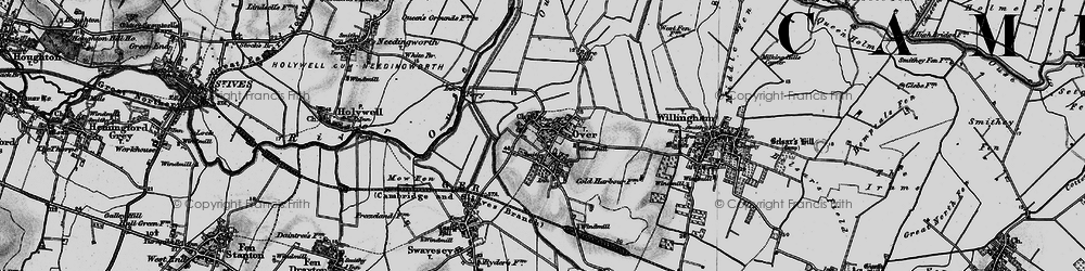 Old map of Over in 1898
