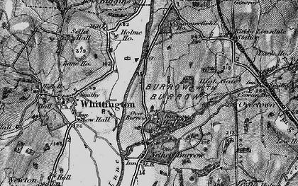 Old map of Over Burrow in 1898