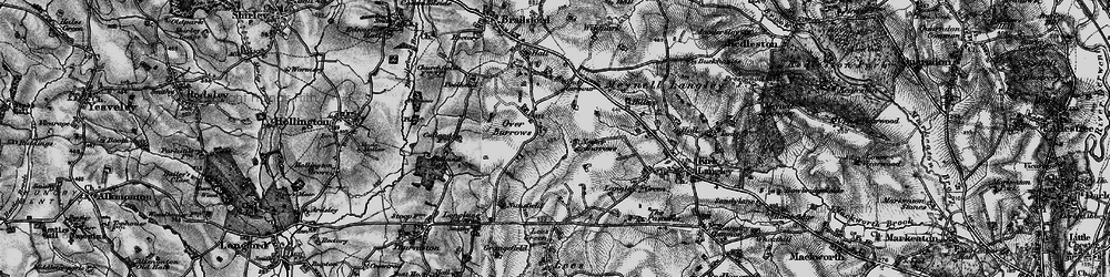 Old map of Over Burrows in 1897