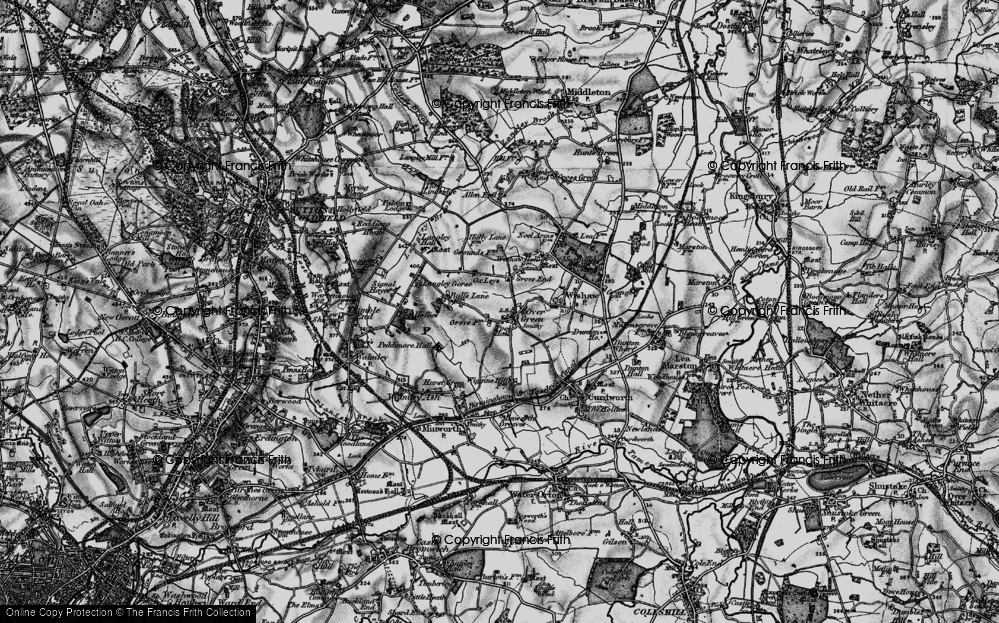 Old Map of Over Green, 1899 in 1899