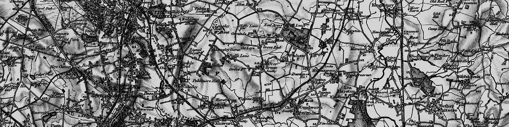 Old map of Over Green in 1899