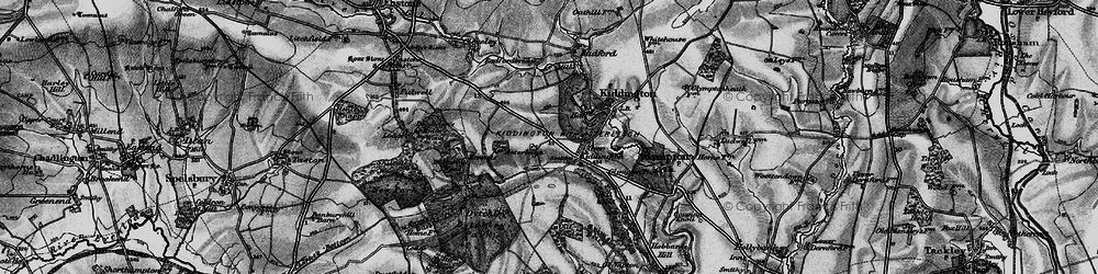 Old map of Over Kiddington in 1896