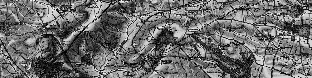 Old map of Over Norton in 1896