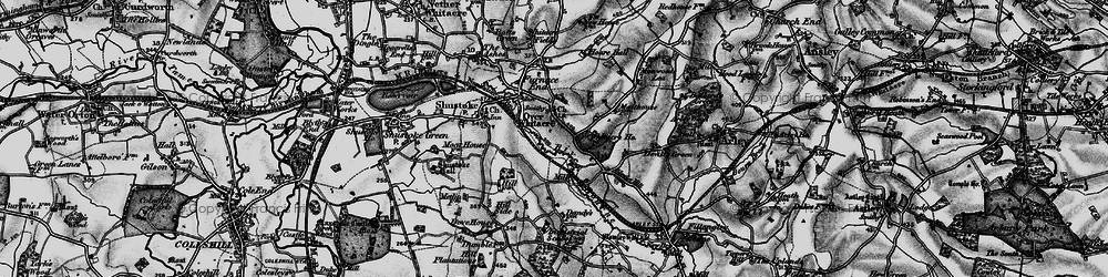 Old map of Over Whitacre in 1899