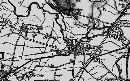 Old map of Overley in 1898